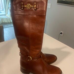 Tory Burch Brown Leather riding boots